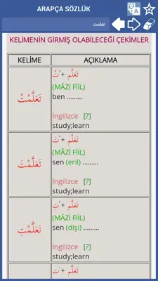 Arapça Türkçe Sözlük android App screenshot 9