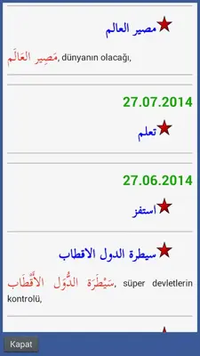 Arapça Türkçe Sözlük android App screenshot 5
